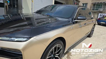 일산 BMW i7 PPF 시공｜본넷·전휀더 보호PPF와 하단 듀오톤 랩핑으로 완성한 고급스러운 변화 모토자인 / 고양 일산서구