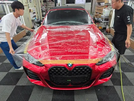 BMW 420i 컨버터블 소울레드 랩핑과 HYDROTOP[하이드로탑[PPF] 본네트 윈드쉴드 시공 / 고양 일산서구