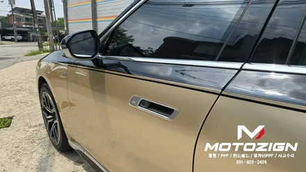 일산 BMW i7 PPF 시공｜본넷·전휀더 보호PPF와 하단 듀오톤 랩핑으로 완성한 고급스러운 변화 모토자인 / 고양 일산서구