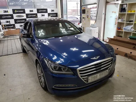 일산 제네시스 g380 [Avery] Gloss Dark Blue Metallic | 슈프림 유광 다크 블루 메탈릭 전체랩핑 / 고양 일산서구