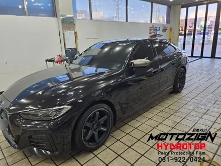 파주 일산 BMW i4 사틴블랙락그레이 전체랩핑으로 색상 변경 모토자인 / 고양, 일산, 김포, 파주