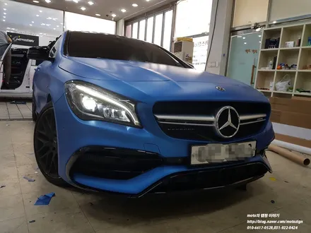 일산 벤츠 CLA45 AMG 3M 블루 매트 메탈릭 전체랩핑 / 고양 일산서구