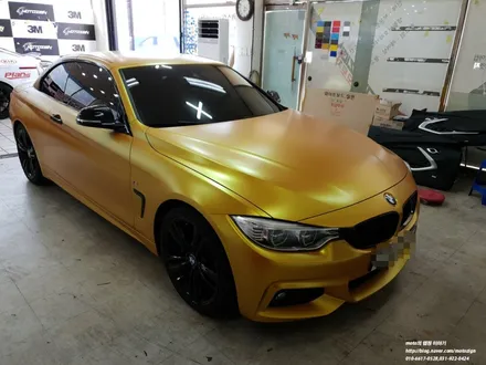 BMW 428I 에이너제틱 옐로우 전체랩핑 -일산/파주/운정/고양/김포 PPF랩핑 전문샾 모토자인 / 고양 일산서구