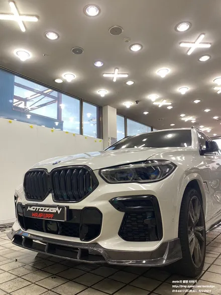 BMW X6 크롬딜리트 앞범퍼 PPF 작업완료 [일산 파주 운정 고양 김포 PPF 랩핑 전문샾 모토자인] / 고양, 일산, 김포, 파주