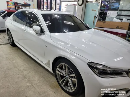 일산랩핑 BMW 740LD 화이트 유광 랩핑으로 색상 변경후 유리막코팅 작업까지 / 고양, 일산, 김포, 파주