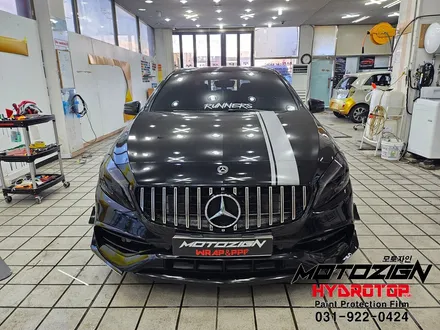벤츠 A45 AMG 라이트필름 윈도우몰딩 사이드스텝 블랙유광랩핑 / 고양, 일산, 김포, 파주