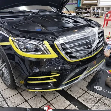 일산PPF-벤츠S350 앞범퍼 PPF 보호필름 시공 작업 / 고양 일산서구