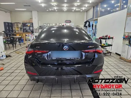 파주 일산 BMW i4 사틴블랙락그레이 전체랩핑으로 색상 변경 모토자인 / 고양, 일산, 김포, 파주