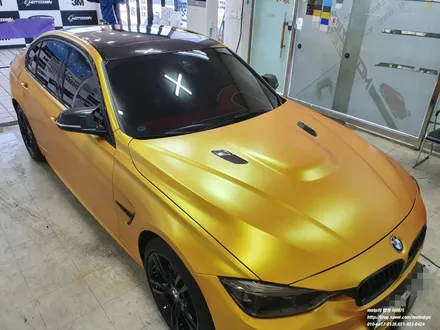 BMW 328I 에이버리 에너제틱 옐로우 전체랩핑 + 카본수전사 -일산PPF랩핑전문샾 모토자인 / 고양 일산서구