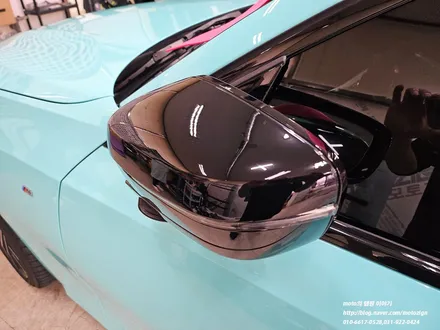 BMW320i 민트 전체랩핑 블랙PPF루프스킨 / 고양, 일산, 김포, 파주