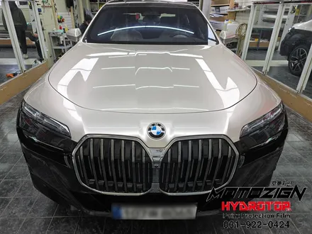 일산 덕이동 BMW 740i 옥사이드그레이 색상과 거의 비슷한 고광택필름으로 듀오톤랩핑[투톤랩핑] / 고양 일산서구