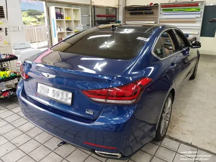 일산 제네시스 g380 [Avery] Gloss Dark Blue Metallic | 슈프림 유광 다크 블루 메탈릭 전체랩핑 / 고양 일산서구