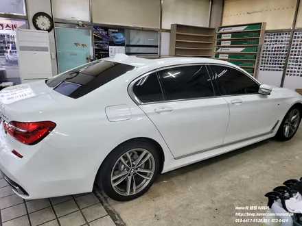 일산랩핑 BMW 740LD 화이트 유광 랩핑으로 색상 변경후 유리막코팅 작업까지 / 고양, 일산, 김포, 파주