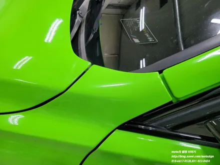 일산랩핑 BMW M3 유광그린 색상으로 전체랩핑과 그래핀유리막코팅 작업완료 [일산 파주 운정 고양 김포 PPF 랩핑 전문샾 모토자인] / 고양, 일산, 김포, 파주