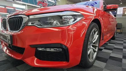 BMW 520D에 프라임레드로 랩핑을 하며... / 고양 일산서구