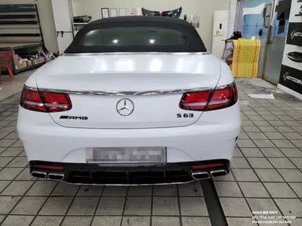 벤츠 s63 카브리올레 사틴화이트 전체랩핑 / 고양 일산서구