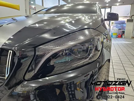 벤츠 A45 AMG 라이트필름 윈도우몰딩 사이드스텝 블랙유광랩핑 / 고양, 일산, 김포, 파주