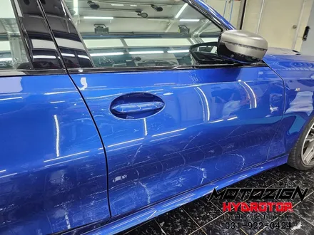 BMW 340i 앞도어 스크레치난 PPF 재시공하였습니다. / 고양 일산서구