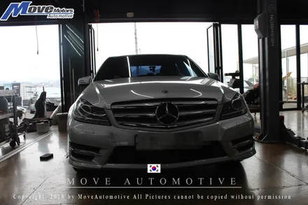 [메르세데스 벤츠 C220 AMG머플러팁] AMG팁 벤츠 AMG 듀얼 머플러/AMG구형 사각팁/부산 듀얼 머플러/벤츠 배기튜닝/순정형 배기/부산 자동차튜닝샵 무브모터스 / 부산 기장군