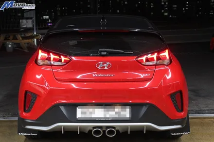 [벨로스터 JS 1.6T 벨로스터N 스포일러 ,3마일커스텀 머드가드 장착]N스포일러/N룩/N범퍼/3마일 머드가드/벨로스터 공식동호회 협력업체/부산 양산 울산 김해 해운대 무브모터스 / 부산 기장군