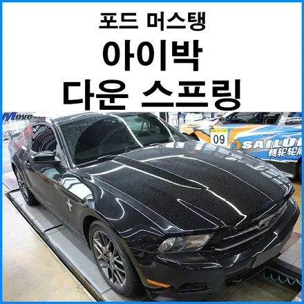 [포드 머스탱 5세대] 일반 경정비 + 아이박 다운스프링 장착 경남 울산 양산 부산 국산차 수입차 휠 도색  튜닝 정비샵 무브모터스 / 부산 기장군