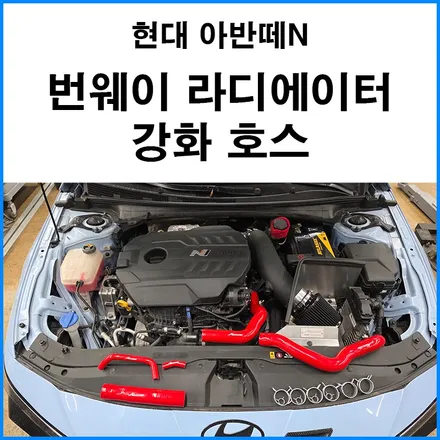 [현대 아반떼N] 번웨이 라디에이터 강화 실리콘 호스 장착 / 부산 기장군