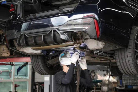 [BMW G30 530i LCi] 아우라에스 ARP 가변배기 튜닝 + M5 스타일 카본 디퓨져 + 카본 듀얼 머플러 튜닝 / 부산 ARP 가변배기 장착점 무브모터스 / 부산 기장군