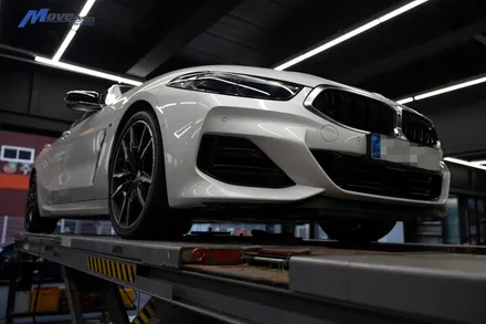 [BMW G16 M850i 그란쿠페] JSR퍼포먼스 100파이 실버 원형 듀얼 머플러팁 장착 / 부산 기장군