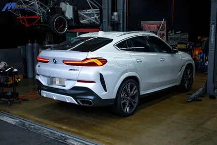 [BMW X6 M50i] 순정 가변 시스템을 그대로 이식하는 커스텀 듀얼 가변 배기 튜닝 배기 구조변경 / 부산 기장군