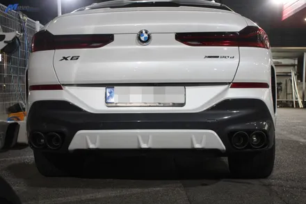 [BMW G06 X6 30d] 무광 카본 원형 듀얼 머플러팁 / 부산 기장군