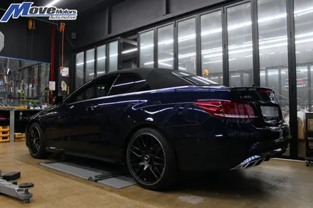 [메르세데스 벤츠 E200 E400 W212 후기형 A207 카브리올레 AMG패키지]소프트탑/E클래스/컨버터블 쿠페/AMG머플러팁/듀얼사각팁/디퓨져 가공/W213/AMG라인 배기 / 부산 기장군