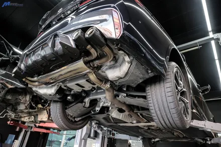 [BMW G30 530i LCi] 아우라에스 ARP 가변배기 튜닝 + M5 스타일 카본 디퓨져 + 카본 듀얼 머플러 튜닝 / 부산 ARP 가변배기 장착점 무브모터스 / 부산 기장군