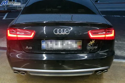 [아우디 A6 -> S6 룩 디퓨져 타원듀얼팁]JSR퍼포먼스/커스텀배기/순정형듀얼/아우디 타원팁/수입차 튜닝/양산 김해 울산 부산 해운대 기장 정관 배기 튜닝 전문 무브모터스 / 부산 기장군