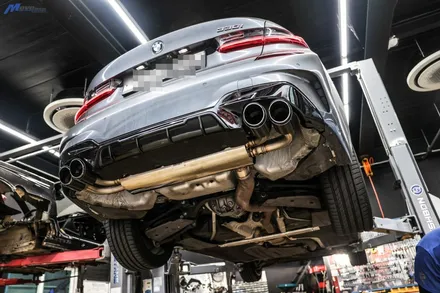 [BMW G20 3시리즈 330i] 아우라에스 ARP 가변 듀얼 배기 / JSR 듀얼 카본 머플러팁 / BMW 퍼포먼스 디퓨져 장착 무브모터스 / 부산 기장군