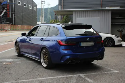 [BMW G20 M340i 투어링] 카본 프론트립 / 사이드립 립댐 장착 / 부산 기장군