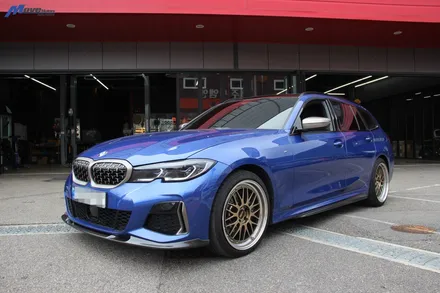 [BMW G20 M340i 투어링] 카본 프론트립 / 사이드립 립댐 장착 / 부산 기장군