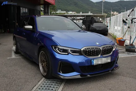 [BMW G20 M340i 투어링] 카본 프론트립 / 사이드립 립댐 장착 / 부산 기장군