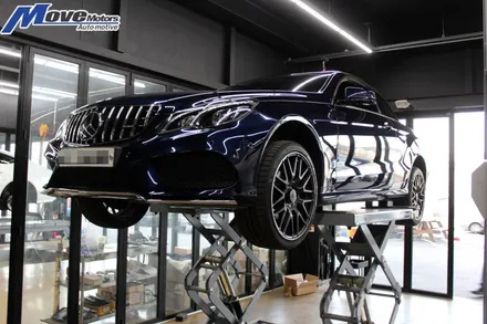 [메르세데스 벤츠 E200 E400 W212 후기형 A207 카브리올레 AMG패키지]소프트탑/E클래스/컨버터블 쿠페/AMG머플러팁/듀얼사각팁/디퓨져 가공/W213/AMG라인 배기 / 부산 기장군