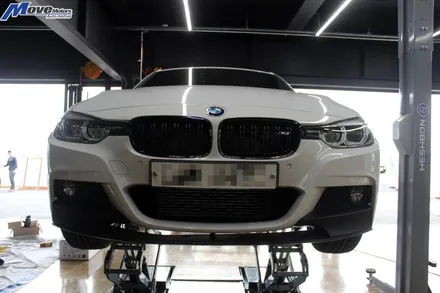 [BMW F30 3시리즈 320I JSR퍼포먼스 머플러팁]커스텀배기/듀얼팁/카본팁/M팩/M퍼포먼스/M바디킷/M범퍼/JSR원형팁/양산 울산 김해 부산 커스텀 배기튜닝 전문 무브모터스 / 부산 기장군