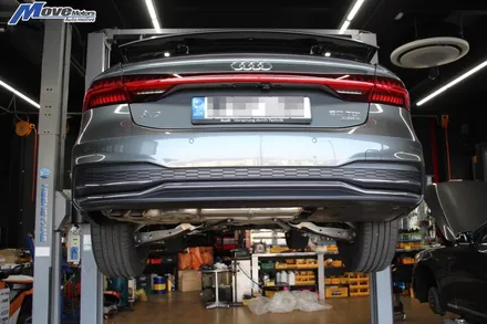 [아우디 A7 C8 50TDI 콰트로 S7룩 디퓨져 장착 쿼드머플러팁]디퓨저/하단범퍼/S라인/RS7범퍼/RS7룩/바디킷/공갈팁/양산 김해 울산 부산 해운대 기장 정관 무브모터스 / 부산 기장군