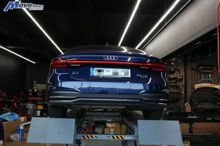 [아우디 신형 A7 C8 50TDI S7룩 디퓨져 장착]수입차 바디킷/S룩/쿼드머플러팁/쿼드팁/공갈팁/공갈머플러팁/양산 김해 울산 부산 해운대 기장 정관 무브모터스 / 부산 기장군