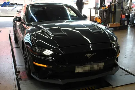 [포드 머스탱 GT 6.5세대] 쉘비 GT500 프론트 범퍼 이식 개조 카본 리어 디퓨져 장착 카본 사이드립 장착 배기라인 수정 / 부산 기장군