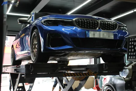 [BMW G20 M340i 투어링] 카본 프론트립 / 사이드립 립댐 장착 / 부산 기장군