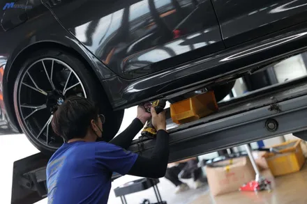 [BMW F90 M5 컴페티션] 3D 타입 카본 리어 디퓨져 + 컴페티션 타입 카본 스포일러 + 스플리터 + JSR퍼포먼스 카본 배기팁 + 카본 휀다 가니쉬 장착 무브모터스 / 부산 기장군