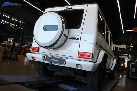[벤츠 G바겐 G63 AMG] 본넷 후드 장착 + AMG배기 + 번웨이 브레이크 디스크 경량 로터 교체 / 부산 수입차 자동차 정비 튜닝 / 수입차 가성비 브레이크 / 부산 기장군