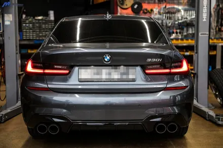 [BMW G20 3시리즈 330i] 아우라에스 ARP 가변 듀얼 배기 / JSR 듀얼 카본 머플러팁 / BMW 퍼포먼스 디퓨져 장착 무브모터스 / 부산 기장군