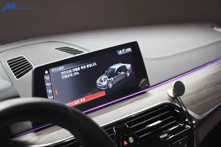 [BMW G30 530i X드라이브] BMW F90 M5 X 언더바 이식 + 볼트로닉 IX 5W30 엔진오일 디퍼런셜 오일 교환 향균필터 장착 / 부산 기장군