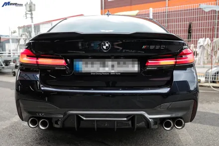 [BMW G30 530i LCi] 아우라에스 ARP 가변배기 튜닝 + M5 스타일 카본 디퓨져 + 카본 듀얼 머플러 튜닝 / 부산 ARP 가변배기 장착점 무브모터스 / 부산 기장군