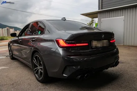 [BMW G20 3시리즈 330i] 아우라에스 ARP 가변 듀얼 배기 / JSR 듀얼 카본 머플러팁 / BMW 퍼포먼스 디퓨져 장착 무브모터스 / 부산 기장군