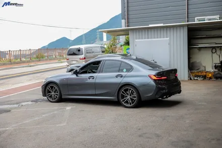 [BMW G20 3시리즈 330i] 아우라에스 ARP 가변 듀얼 배기 / JSR 듀얼 카본 머플러팁 / BMW 퍼포먼스 디퓨져 장착 무브모터스 / 부산 기장군